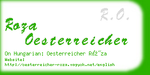 roza oesterreicher business card